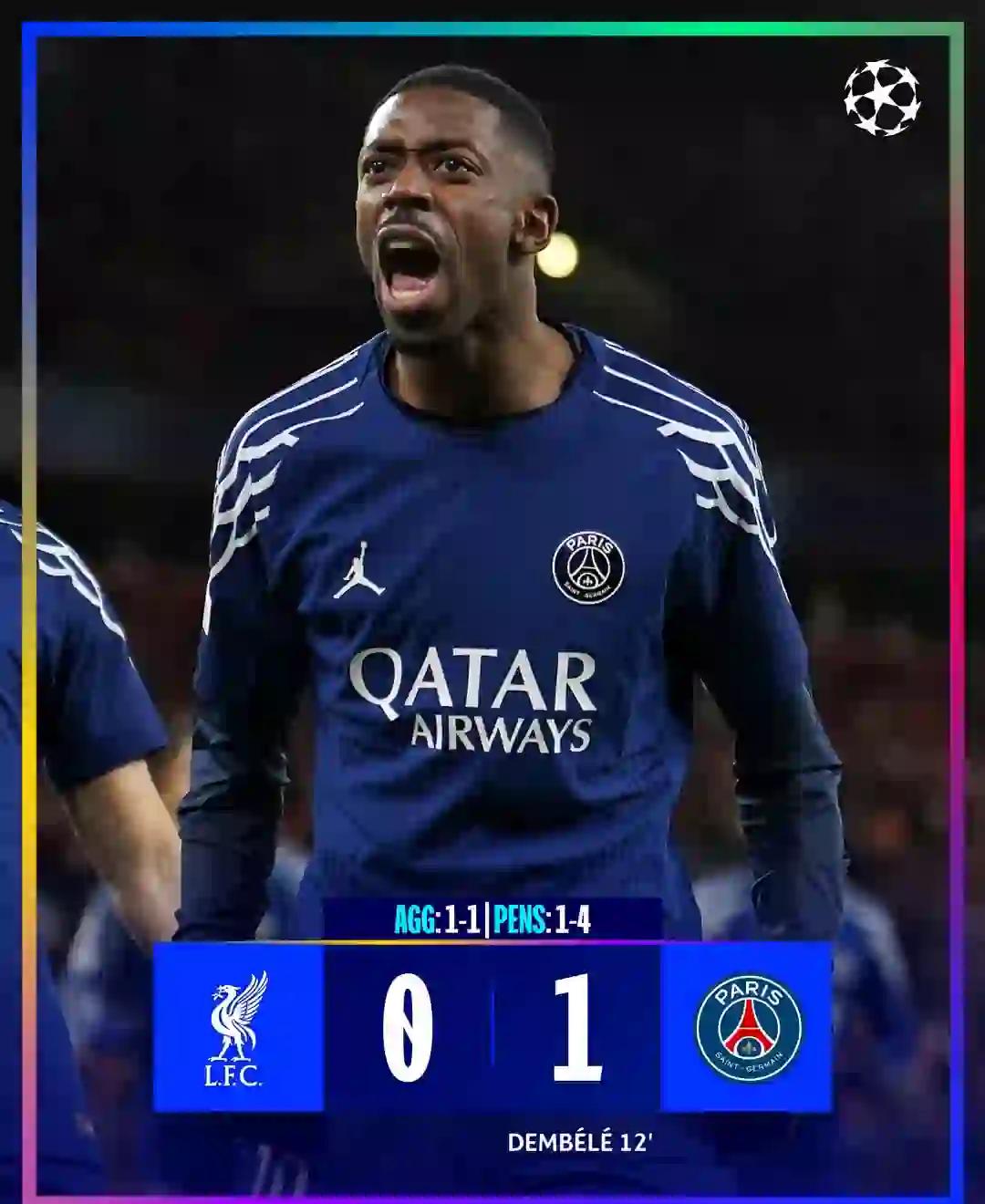 利物浦在巴黎破纪录引热议 利物浦在巴黎破纪录引热议